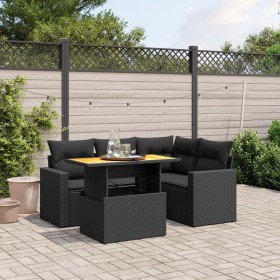 5-piece garden furniture set and black synthetic rattan cushions by , Garden sets - Ref: Foro24-3271293, Price: 374,52 €, Dis...