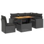 6-piece garden sofa set and black synthetic rattan cushions by , Garden sets - Ref: Foro24-3271314, Price: 397,68 €, Discount: %