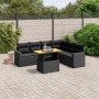 7-piece garden dining set and black synthetic rattan cushions by , Garden sets - Ref: Foro24-3271328, Price: 481,00 €, Discou...