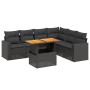 7-piece garden dining set and black synthetic rattan cushions by , Garden sets - Ref: Foro24-3271328, Price: 481,00 €, Discou...