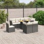 8-teiliges Gartensofa-Set und schwarze synthetische Rattankissen von , Gartensets - Ref: Foro24-3270930, Preis: 649,64 €, Rab...