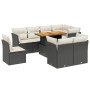 8-teiliges Gartensofa-Set und schwarze synthetische Rattankissen von , Gartensets - Ref: Foro24-3270930, Preis: 689,37 €, Rab...