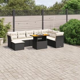 8-teiliges Gartensofa-Set und schwarze synthetische Rattankissen von , Gartensets - Ref: Foro24-3270972, Preis: 571,39 €, Rab...