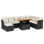 8-teiliges Gartensofa-Set und schwarze synthetische Rattankissen von , Gartensets - Ref: Foro24-3270972, Preis: 616,04 €, Rab...