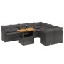 Set de sofás de jardín 10 pzas cojines ratán sintético negro de , Conjuntos de jardín - Ref: Foro24-3271006, Precio: 632,14 €...