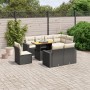 8-teiliges Gartensofa-Set und schwarze synthetische Rattankissen von , Gartensets - Ref: Foro24-3271406, Preis: 630,51 €, Rab...