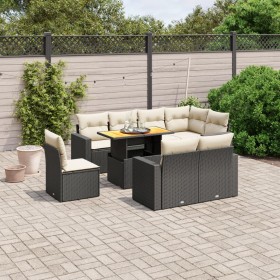 8-teiliges Gartensofa-Set und schwarze synthetische Rattankissen von , Gartensets - Ref: Foro24-3271406, Preis: 653,35 €, Rab...