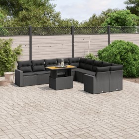 11-piece garden sofa set and black synthetic rattan cushions by , Garden sets - Ref: Foro24-3271503, Price: 720,02 €, Discoun...