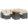 8-piece garden sofa set and black synthetic rattan cushions by , Garden sets - Ref: Foro24-3271427, Price: 565,26 €, Discount: %