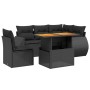 6-piece garden sofa set and black synthetic rattan cushions by , Garden sets - Ref: Foro24-3272196, Price: 447,51 €, Discount: %