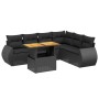 7-piece garden dining set and black synthetic rattan cushions by , Garden sets - Ref: Foro24-3272210, Price: 522,64 €, Discou...