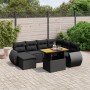 8-teiliges Gartensofa-Set und schwarze synthetische Rattankissen von , Gartensets - Ref: Foro24-3272308, Preis: 556,21 €, Rab...