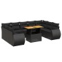 Garden sofa set 10 pieces with black synthetic rattan cushions by , Garden sets - Ref: Foro24-3272336, Price: 684,53 €, Disco...