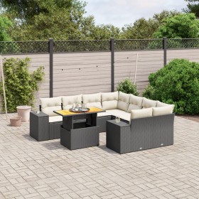 8-teiliges Gartensofa-Set und schwarze synthetische Rattankissen von , Gartensets - Ref: Foro24-3272561, Preis: 630,40 €, Rab...