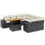 8-teiliges Gartensofa-Set und schwarze synthetische Rattankissen von , Gartensets - Ref: Foro24-3272561, Preis: 632,44 €, Rab...