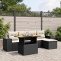 6-piece garden sofa set and black synthetic rattan cushions by , Garden sets - Ref: Foro24-3272610, Price: 429,50 €, Discount: %