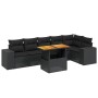 7-piece garden dining set and black synthetic rattan cushions by , Garden sets - Ref: Foro24-3272644, Price: 547,55 €, Discou...