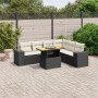 7-teiliges Garten-Essset und schwarze Kissen aus synthetischem Rattan von , Gartensets - Ref: Foro24-3272652, Preis: 519,47 €...