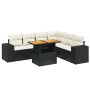 Set de comedor de jardín 7 pzas y cojines ratán sintético negro de , Conjuntos de jardín - Ref: Foro24-3272652, Precio: 519,4...