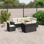 8-teiliges Gartensofa-Set und schwarze synthetische Rattankissen von , Gartensets - Ref: Foro24-3272729, Preis: 696,80 €, Rab...