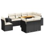 8-teiliges Gartensofa-Set und schwarze synthetische Rattankissen von , Gartensets - Ref: Foro24-3272729, Preis: 692,20 €, Rab...