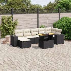 8-teiliges Gartensofa-Set und schwarze synthetische Rattankissen von , Gartensets - Ref: Foro24-3272743, Preis: 565,08 €, Rab...