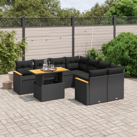 8-teiliges Gartensofa-Set und schwarze synthetische Rattankissen von , Gartensets - Ref: Foro24-3273001, Preis: 584,68 €, Rab...