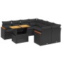 8-teiliges Gartensofa-Set und schwarze synthetische Rattankissen von , Gartensets - Ref: Foro24-3273001, Preis: 591,23 €, Rab...