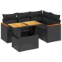 5-teiliges Gartenmöbel-Set und schwarze synthetische Rattankissen von , Gartensets - Ref: Foro24-3273057, Preis: 369,86 €, Ra...