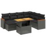 8-teiliges Gartensofa-Set und schwarze synthetische Rattankissen von , Gartensets - Ref: Foro24-3273190, Preis: 534,99 €, Rab...