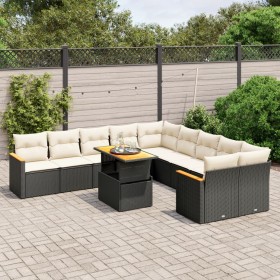 11-piece garden sofa set and black synthetic rattan cushions by , Garden sets - Ref: Foro24-3273261, Price: 723,39 €, Discoun...