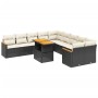 11-teiliges Gartensofa-Set und schwarze synthetische Rattankissen von , Gartensets - Ref: Foro24-3273261, Preis: 723,39 €, Ra...