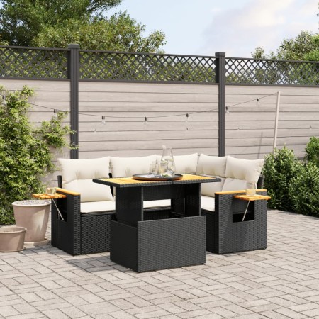 5-teiliges Gartenmöbel-Set und schwarze synthetische Rattankissen von , Gartensets - Ref: Foro24-3271735, Preis: 388,19 €, Ra...