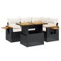 Set de muebles de jardín 5 pzas y cojines ratán sintético negro de , Conjuntos de jardín - Ref: Foro24-3271735, Precio: 388,1...