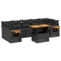 8-teiliges Gartensofa-Set und schwarze synthetische Rattankissen von , Gartensets - Ref: Foro24-3271664, Preis: 583,53 €, Rab...