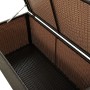 Braune Garten-Aufbewahrungsbox aus synthetischem Rattan, 100 x 50 x 50 cm von vidaXL, Aufbewahrungsboxen für den Außenbereich...