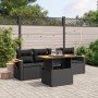 5-teiliges Gartenmöbel-Set und schwarze synthetische Rattankissen von , Gartensets - Ref: Foro24-3273393, Preis: 356,47 €, Ra...