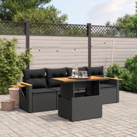 5-teiliges Gartenmöbel-Set und schwarze synthetische Rattankissen von , Gartensets - Ref: Foro24-3273393, Preis: 356,89 €, Ra...