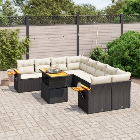 8-teiliges Gartensofa-Set und schwarze synthetische Rattankissen von , Gartensets - Ref: Foro24-3273443, Preis: 630,72 €, Rab...