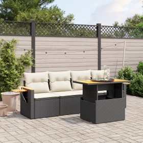 5-piece garden furniture set and black synthetic rattan cushions by , Garden sets - Ref: Foro24-3271630, Price: 364,66 €, Dis...