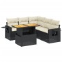 6-piece garden sofa set and black synthetic rattan cushions by , Garden sets - Ref: Foro24-3271749, Price: 458,61 €, Discount: %