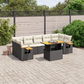 8-teiliges Gartensofa-Set und schwarze synthetische Rattankissen von , Gartensets - Ref: Foro24-3273429, Preis: 600,14 €, Rab...