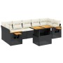 8-teiliges Gartensofa-Set und schwarze synthetische Rattankissen von , Gartensets - Ref: Foro24-3273429, Preis: 595,84 €, Rab...