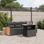 5-teiliges Gartenmöbel-Set und schwarze synthetische Rattankissen von , Gartensets - Ref: Foro24-3273834, Preis: 341,00 €, Ra...