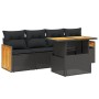 5-piece garden furniture set and black synthetic rattan cushions by , Garden sets - Ref: Foro24-3273834, Price: 341,00 €, Dis...