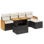 6-piece garden sofa set and black synthetic rattan cushions by , Garden sets - Ref: Foro24-3273933, Price: 423,10 €, Discount: %