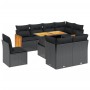 8-teiliges Gartensofa-Set und schwarze synthetische Rattankissen von , Gartensets - Ref: Foro24-3274051, Preis: 667,87 €, Rab...