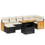 8-teiliges Gartensofa-Set und schwarze synthetische Rattankissen von , Gartensets - Ref: Foro24-3274066, Preis: 554,99 €, Rab...