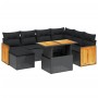 8-piece garden sofa set and black synthetic rattan cushions by , Garden sets - Ref: Foro24-3274072, Price: 528,06 €, Discount: %