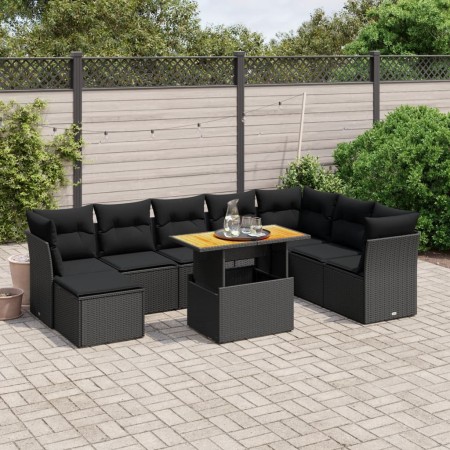 8-piece garden sofa set and black synthetic rattan cushions by , Garden sets - Ref: Foro24-3275512, Price: 567,97 €, Discount: %